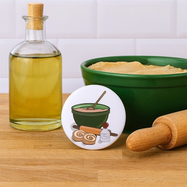 Cinnamon Roll Baking Ingredients Cosy Kitchen  7.5 Cm Round Badge (Creator Uploaded)