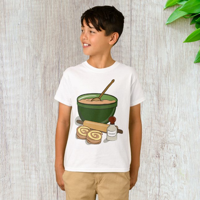 Cinnamon Roll Baking Ingredients Cosy Kitchen  T-Shirt (Creator Uploaded)