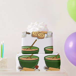 Cinnamon Roll Baking Ingredients Cosy Kitchen  Wrapping Paper