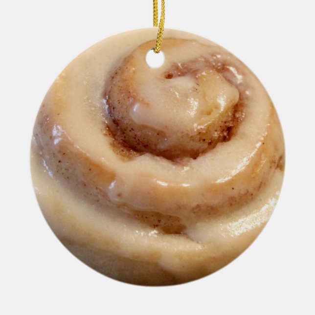 Cinnamon Roll Bliss Ceramic Tree Decoration (Front)