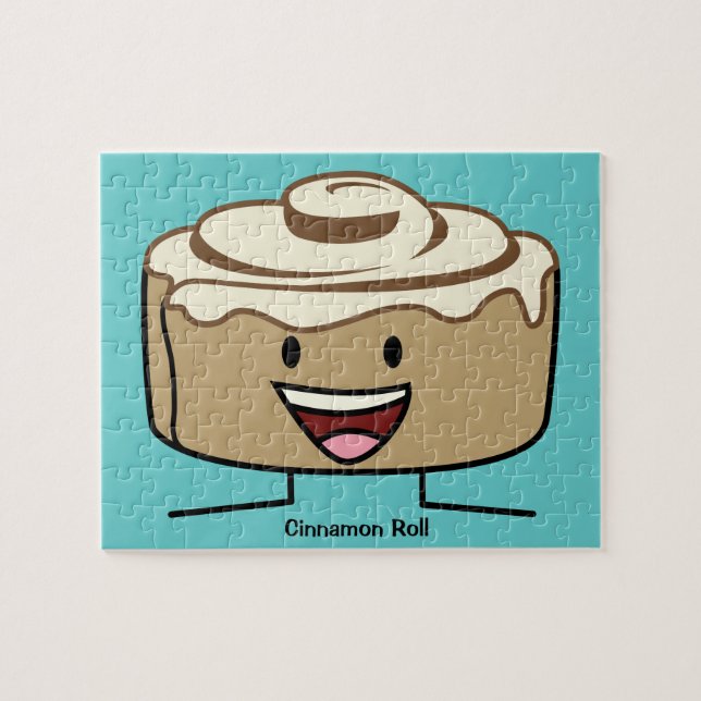 Cinnamon Roll Bun pastry gooey sugar swirl Danish Jigsaw Puzzle (Horizontal)