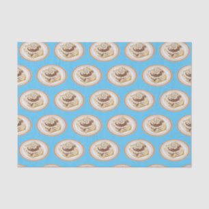Cinnamon roll cartoon illustration  tissue paper