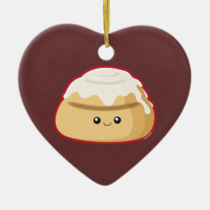 Cinnamon Roll Ceramic Ornament