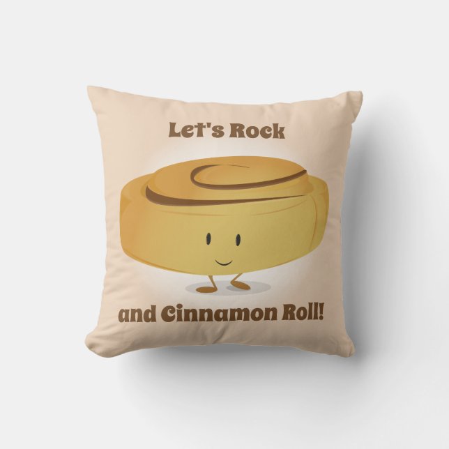 Cinnamon Roll Character | Throw Pillow (Front)