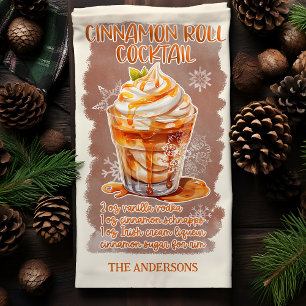 Cinnamon Roll Christmas Cocktail Recipe Custom Tea Towel