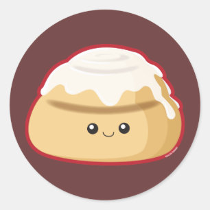 Cinnamon Roll Classic Round Sticker