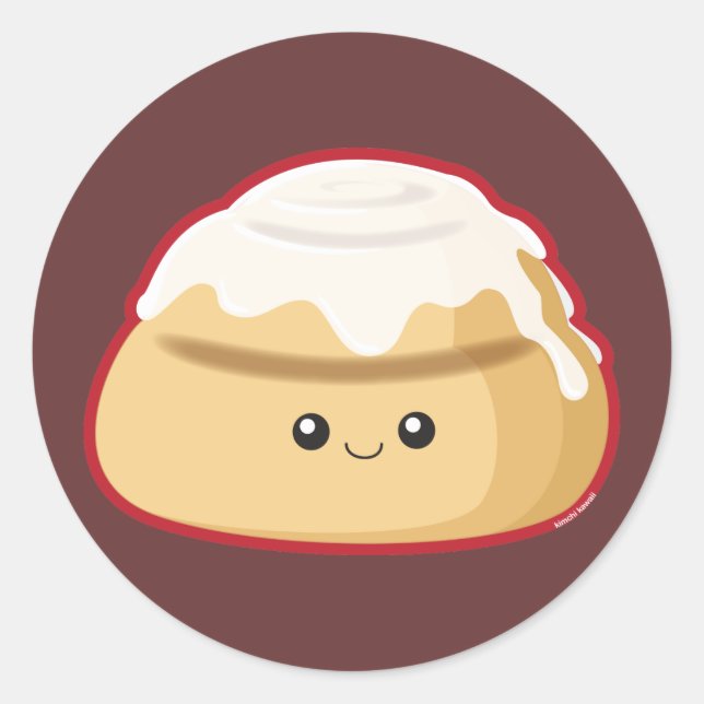 Cinnamon Roll Classic Round Sticker (Front)