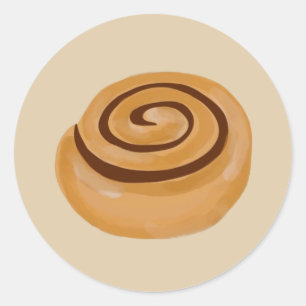 Cinnamon Roll Classic Round Sticker