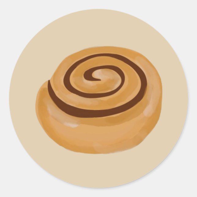 Cinnamon Roll  Classic Round Sticker (Front)