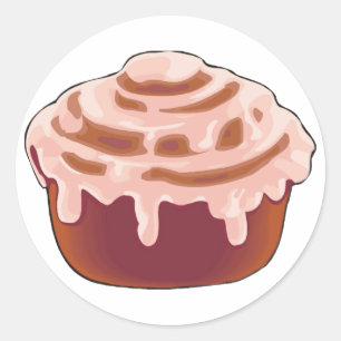 Cinnamon Roll Classic Round Sticker