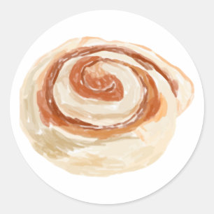 Cinnamon Roll Classic Round Sticker