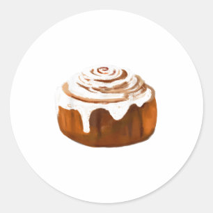 Cinnamon Roll Costume Halloween Bread Cosplay Food Classic Round Sticker