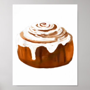 Cinnamon Roll Costume Halloween Bread Cosplay Food Poster