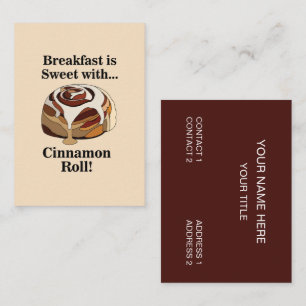 Cinnamon Roll Food Bakery Baker Business Card