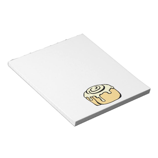 Cinnamon Roll Honey Bun Cute Cartoon Design Notepad (Angled)
