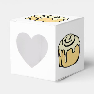 Cinnamon Roll Honey Bun Cute Cartoon Design White Favour Box
