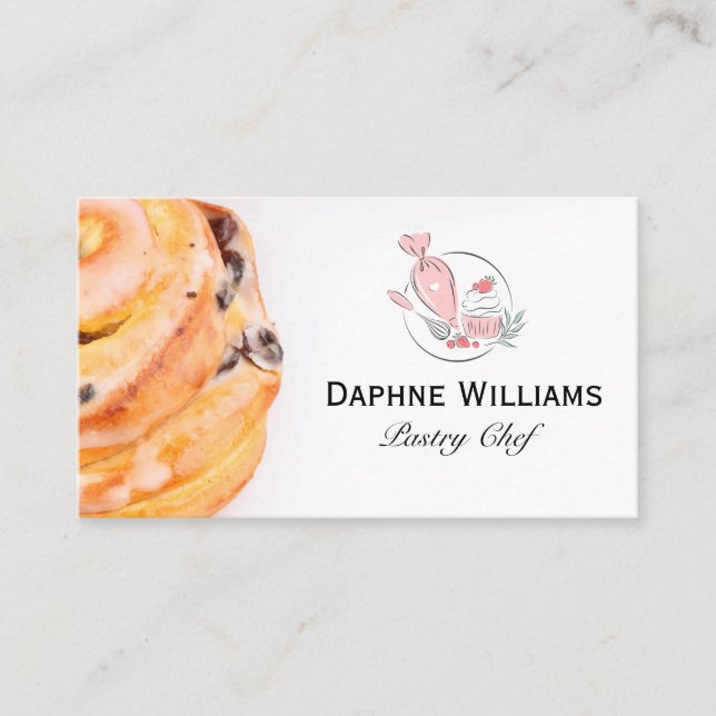 Cinnamon Roll | Pastry Bag | Chef Business Card (Front)