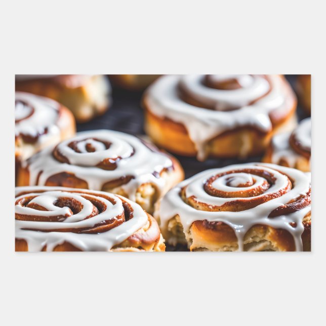 Cinnamon Roll Rectangular Sticker (Front)