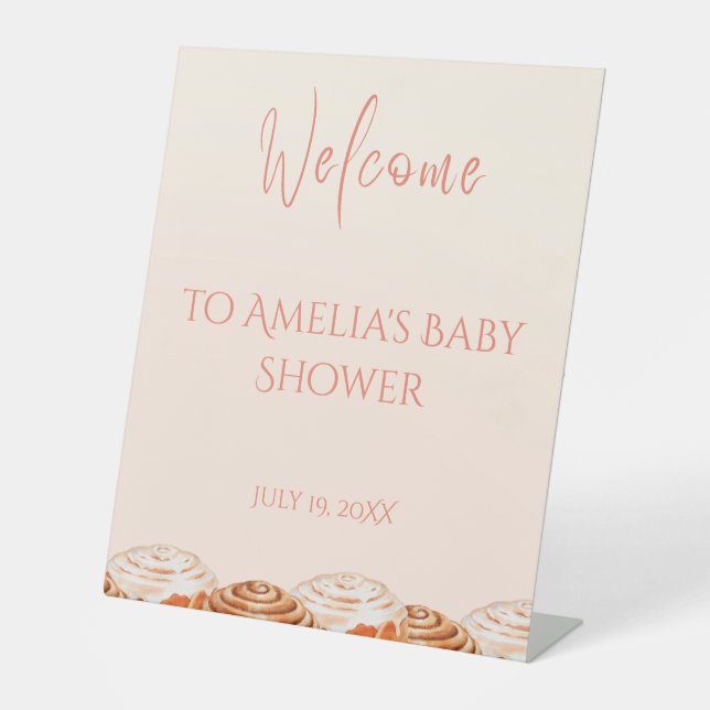 Cinnamon Roll Shower Welcome Sign – Sweet Brunch (Front)