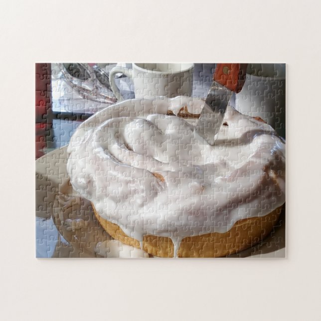 Cinnamon Roll Snack Dessert Food Creative  Jigsaw Puzzle (Horizontal)