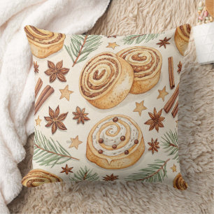 Cinnamon Rolls and Spices - Holiday Baking Cushion