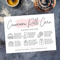 Cinnamon Rolls Care & Reheating Guide Pink Bakery