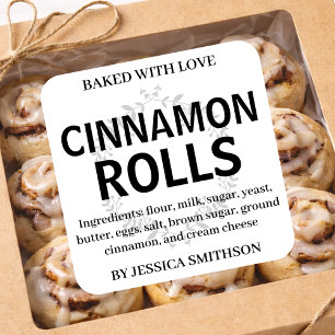 Cinnamon Rolls (or any wording) label CK004crsq