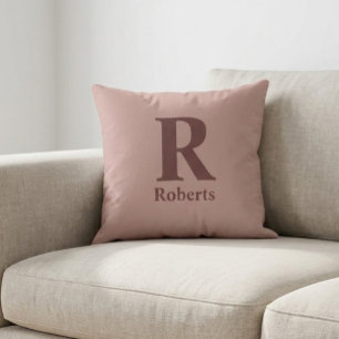 Cinnamon Rose Initial/First/Family Name Cushion