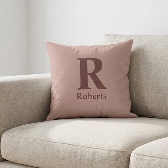 Cinnamon Rose Initial/First/Family Name Cushion (Creator Uploaded)