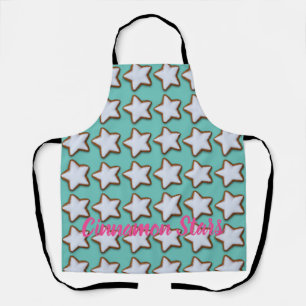 Cinnamon Star Cookies Pattern Christmas and Xmas Apron
