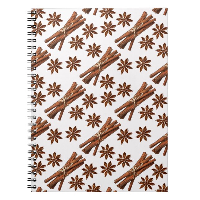 Cinnamon sticks and star anise. notebook (Front)