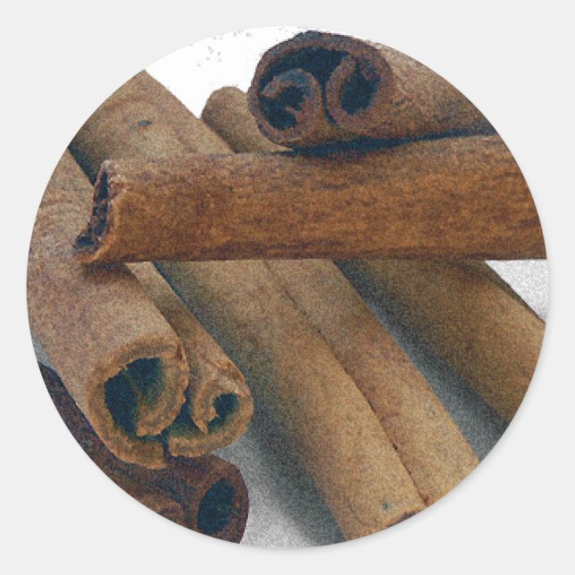 Cinnamon Sticks Classic Round Sticker (Front)