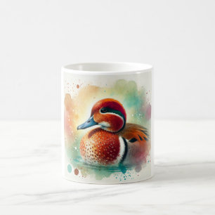 Cinnamon Teal 300724AREF119 - Watercolor Coffee Mug