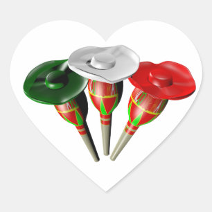 Cinqo de Mayo Heart Sticker