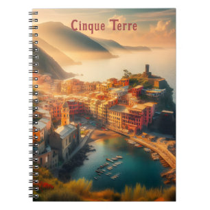 Cinque Terre Beach Italy Vintage Europe Travel Notebook