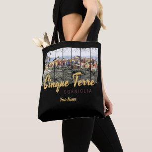 Cinque Terre Corniglia Riomaggiore Italian Vintage Tote Bag