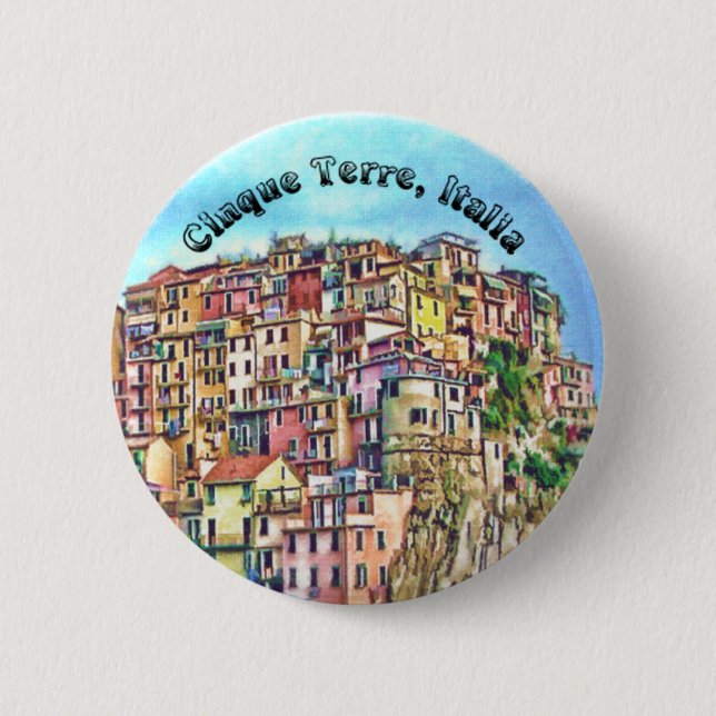 Cinque Terre, Italia 6 Cm Round Badge (Front)