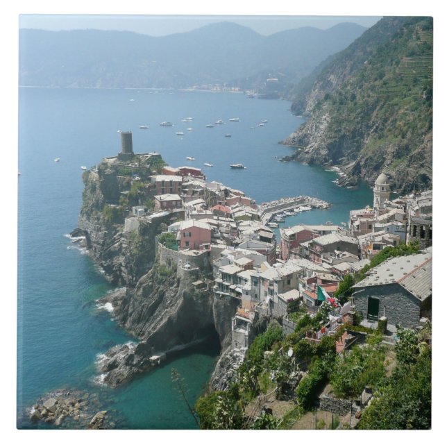 Cinque Terre, Italian Riviera Ceramic Tile (Front)