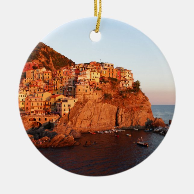 Cinque Terre, Italy Ceramic Ornament (Front)