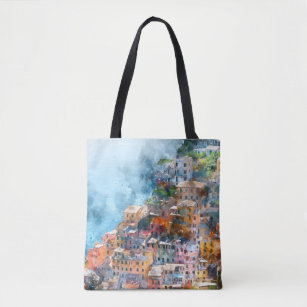 Cinque Terre Italy Colourful Houses Tote Bag