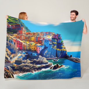 Cinque Terre, Italy Fleece Blanket