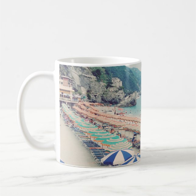 Cinque Terre Italy Fun Beach Scenic Travel Photo Coffee Mug (Left)