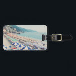 Cinque Terre Italy Fun Beach Scenic Travel Photo Luggage Tag<br><div class="desc">A beautiful landscape view of the gorgeous beach,  blue ocean,  and mountains in Monterosso al Mare,  Cinque Terre,  Italy showing families enjoying a fun sunny day at sea. Travel and beach photography.</div>