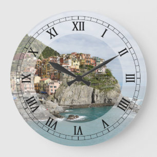 Cinque Terre, Italy Large Clock