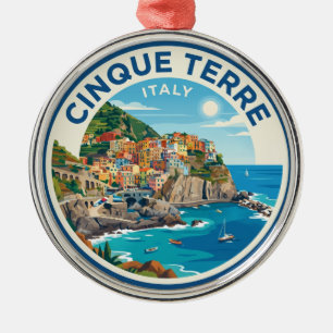 Cinque Terre Italy Metal Ornament