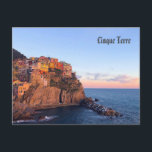 Cinque Terre, Italy Postcard<br><div class="desc">Sunset in Manarola,  one of the five fishing villages of Cinque Terre,  Italy</div>