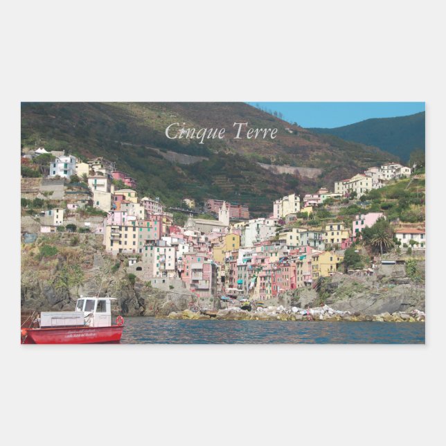 Cinque Terre Italy Rectangular Sticker (Front)