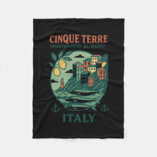 Cinque Terre Italy Souvenir Monterosso Al Mare Tra Fleece Blanket