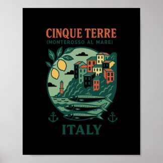 Cinque Terre Italy Souvenir Monterosso Al Mare Tra Poster