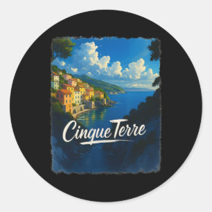 Cinque Terre Italy Vacation Vernazza Monterosso Tr Classic Round Sticker